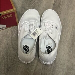 Vans Classic Authentic Canvas Sneakers in White - Men